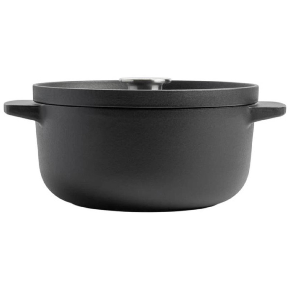Каструля KitchenAid Matte Oven-to-table, чавунна з кришкою 3,3 л, чорна (CC004899-001)