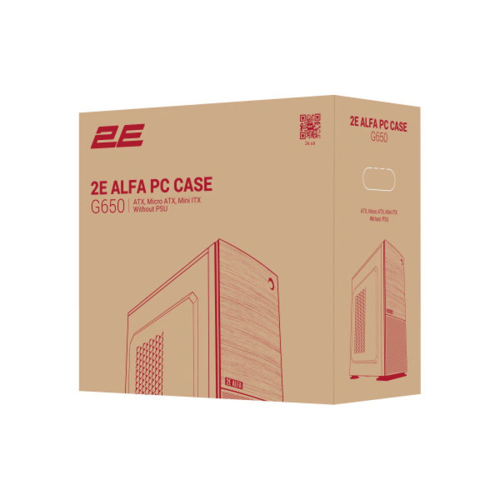 Корпус 2E Alfa G650 без БЖ 2xUSB3.0, 1xUSB2.0, 1x120мм, VGA 280мм, LCS ready, ATX, чорний