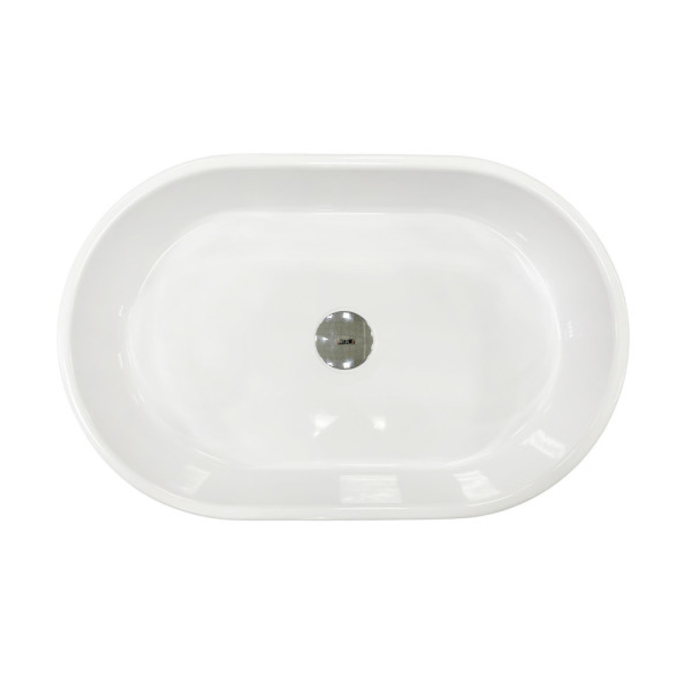 Раковина, умивальник Adamant BESTE NEW, штучний камінь, овальна, без отвору для змішувача та переливу, 540x350x110мм, накладний, білий