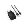 Зарядний пристрій BOROFONE BAS71A USB + cable USB to USB-C 2.1A black (6941991122613)