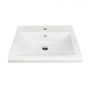 Раковина, умивальник Adamant CERS, штучний камінь, прямокут., з отвором для змішувача, з отвором для переливу, 495x390x158мм, накладний, білий