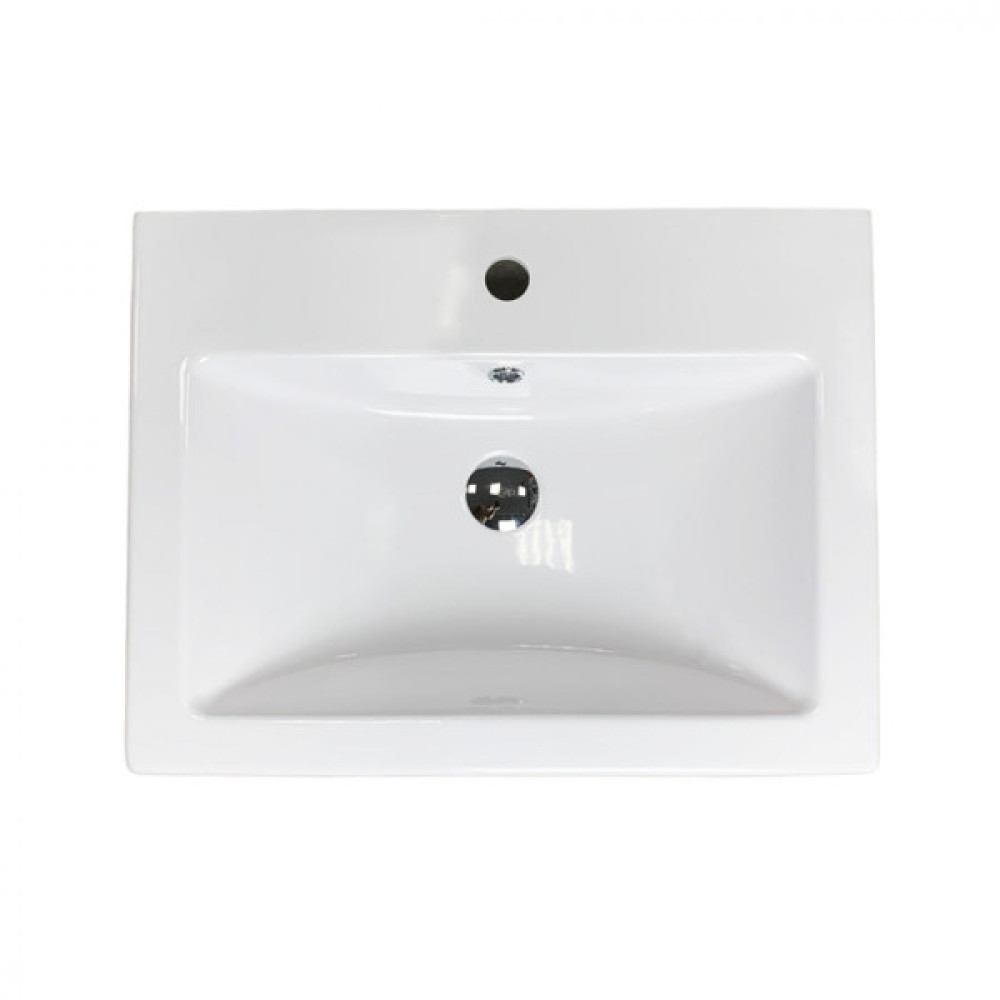 Раковина, умивальник Adamant CERS, штучний камінь, прямокут., з отвором для змішувача, з отвором для переливу, 495x390x158мм, накладний, білий