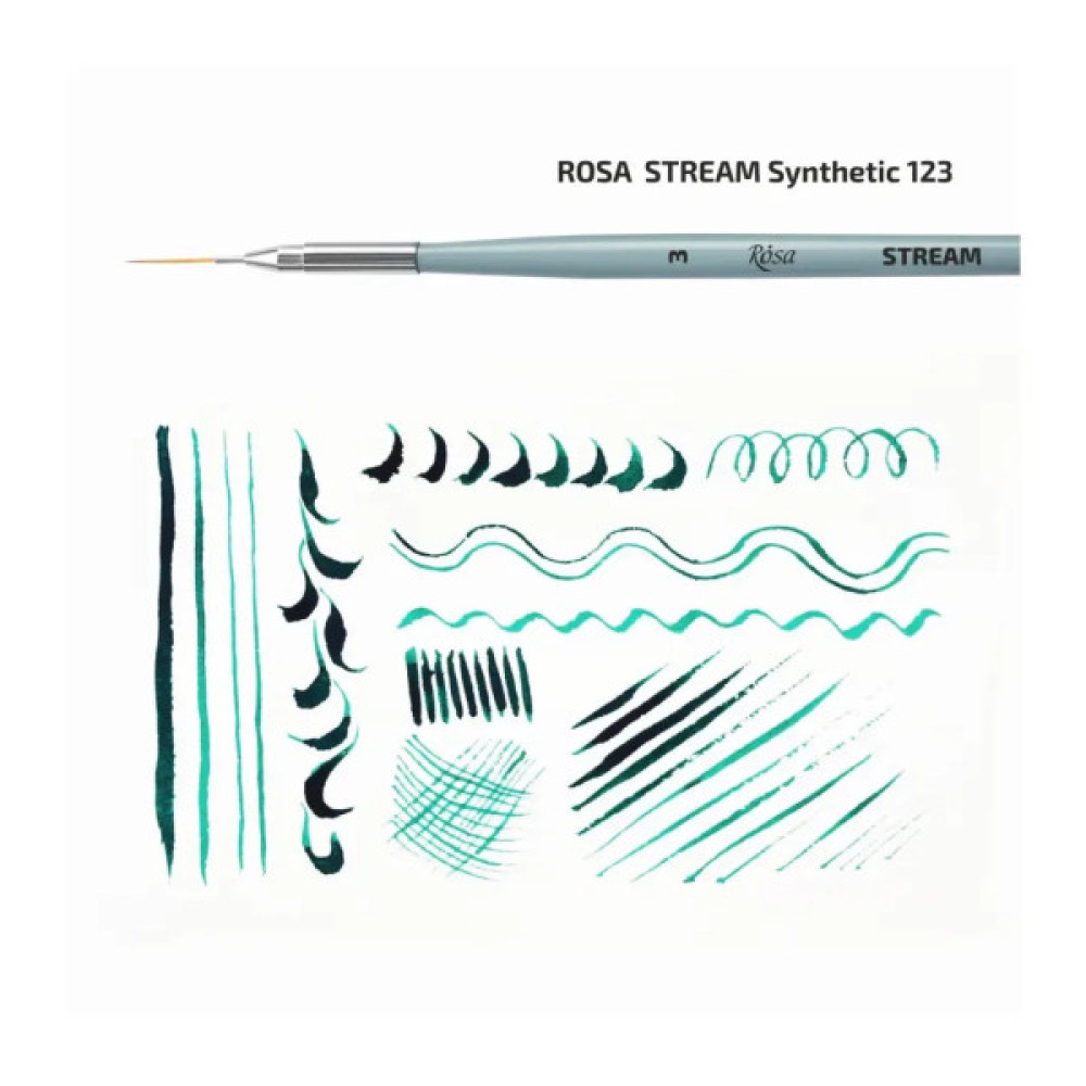 Пензлик для малювання Rosa Синтетика кругла, лайнер, STREAM 123/7, № 2 (4823098516989)