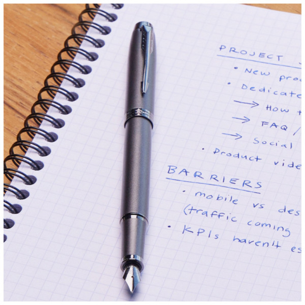 Ручка пір'яна Parker IM 17 Professionals Monochrome Titanium  FP F (28 011)