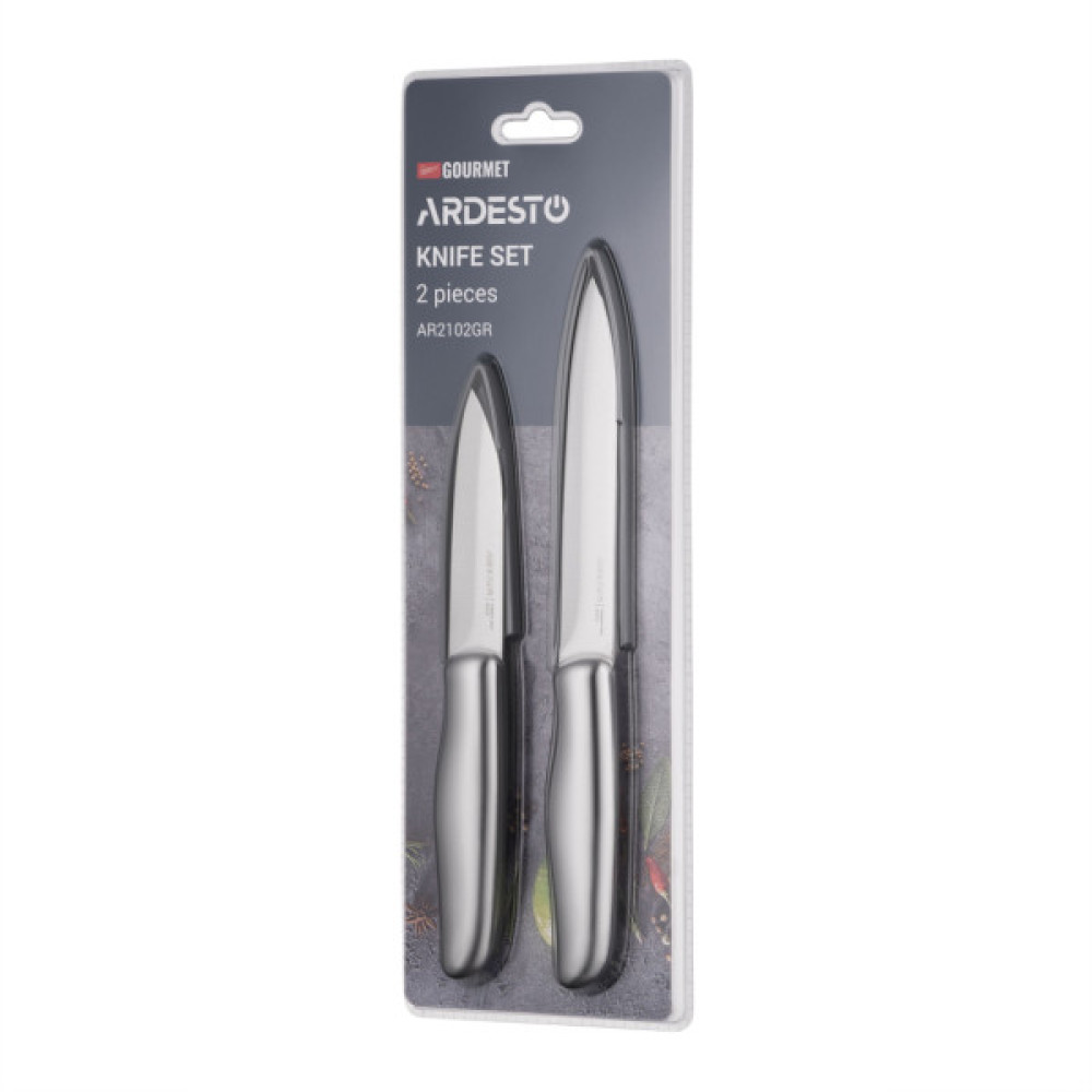 Набір ножів Ardesto Gemini Gourmet 2 предмети, нержавіюча сталь (AR2102GR)