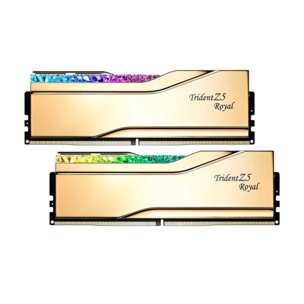 Модуль пам'яті для комп'ютера DDR5 32GB (2x16GB) 6000 MHz Trident Z5 Royal Gold G.Skill (F5-6000J2836G16GX2-TR5G)