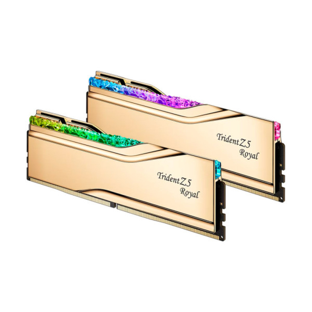 Модуль пам'яті для комп'ютера DDR5 32GB (2x16GB) 6000 MHz Trident Z5 Royal Gold G.Skill (F5-6000J2836G16GX2-TR5G)