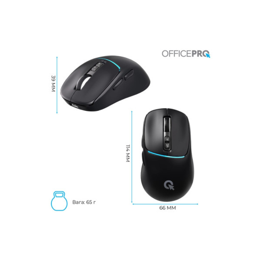 Мишка OfficePro M468B Wireless/Bluetooth Black (M468B)