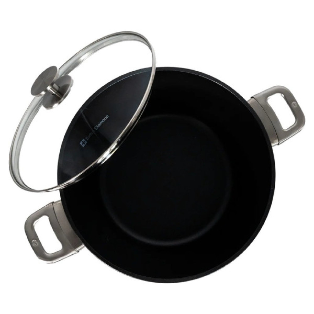 Каструля Swiss Diamond CXD Induction з кришкою 24 см 5,2 л (CXD6124ic)