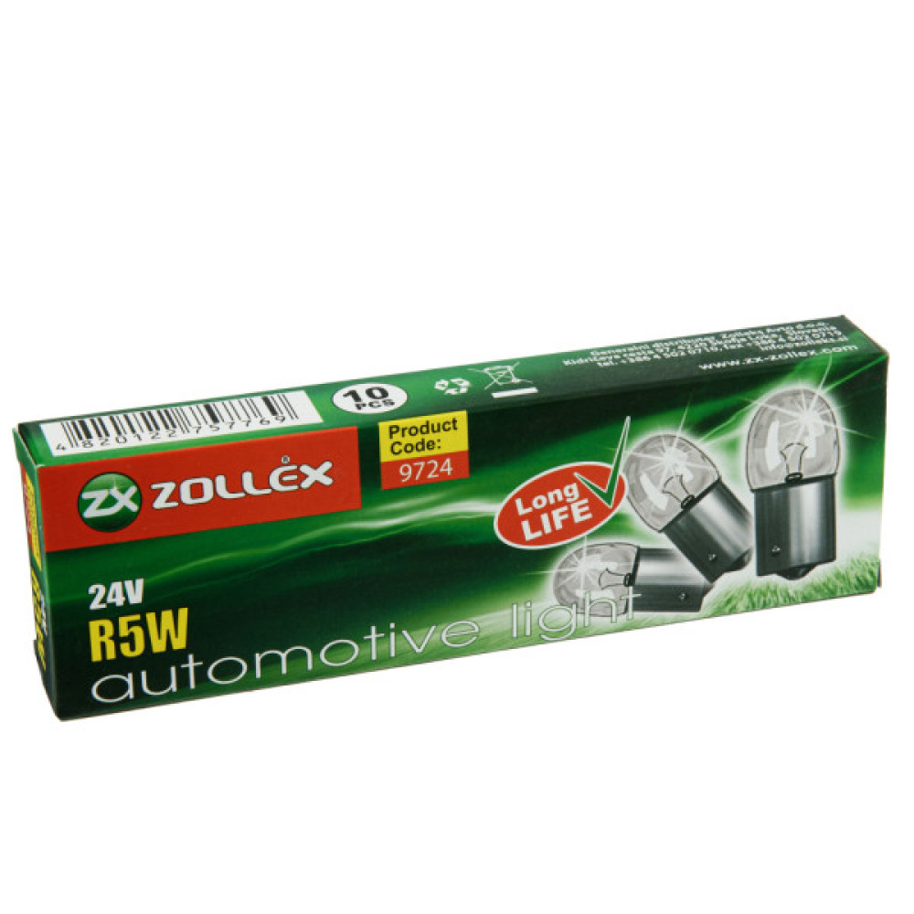 Автолампа Zollex R5W 24V
