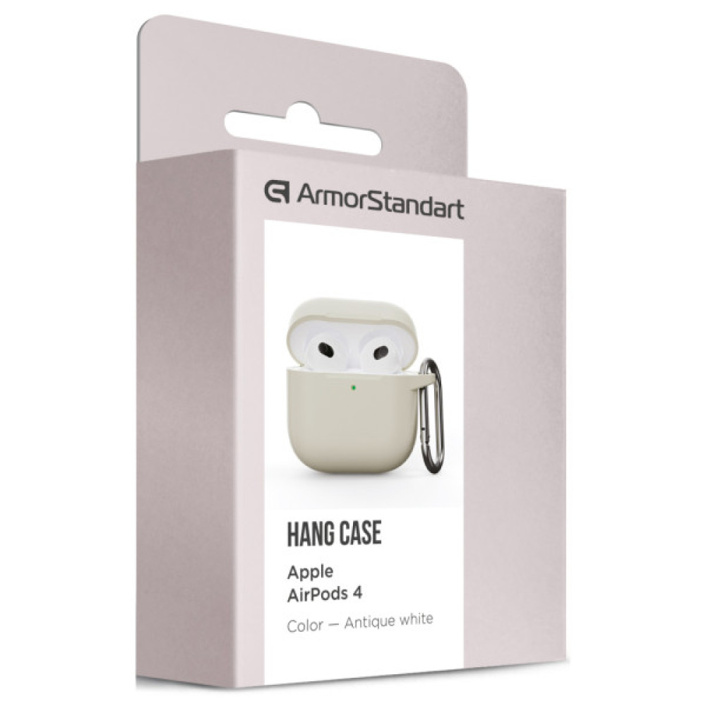 Чохол для навушників Armorstandart Hang Case для Apple AirPods 4 Antique white (ARM81279)