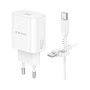 Зарядний пристрій BOROFONE BN26 Fuente USB-C PD20W + cable USB-C to USB-C White (6941991120251)