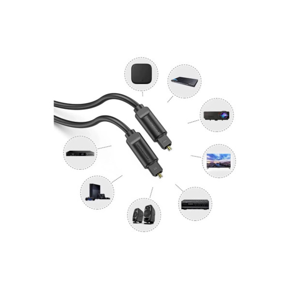 Кабель мультимедійний Optical Toslink 3.0m black Vention (BAEBI)