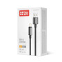 Дата кабель USB 2.0 AM to Lightning 1.0m 3A zinc alloy braided black ColorWay (CW-CBUL098-BK)