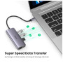 Концентратор Ugreen USB3.0 Type-C to USB 3.0x3/RJ45/ CM236 (60718) Концентратор Ugreen USB3.0 Type-C to USB 3.0x3/RJ45/ CM236 (60718)