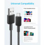 Дата кабель USB 2.0 AM to USB-C 1.8m nylon 322 black Anker (A81H6G11) Дата кабель USB 2.0 AM to USB-C 1.8m nylon 322 black Anker (A81H6G11)