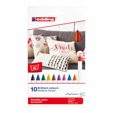 Набір маркерів Edding набір з 10-ти Textile Classic 1 мм асорті (4600/10C)