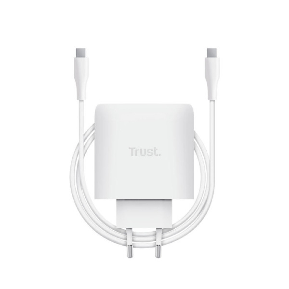 Зарядний пристрій Trust USB-C 65W GaN PD/PPS white (25524_TRUST)