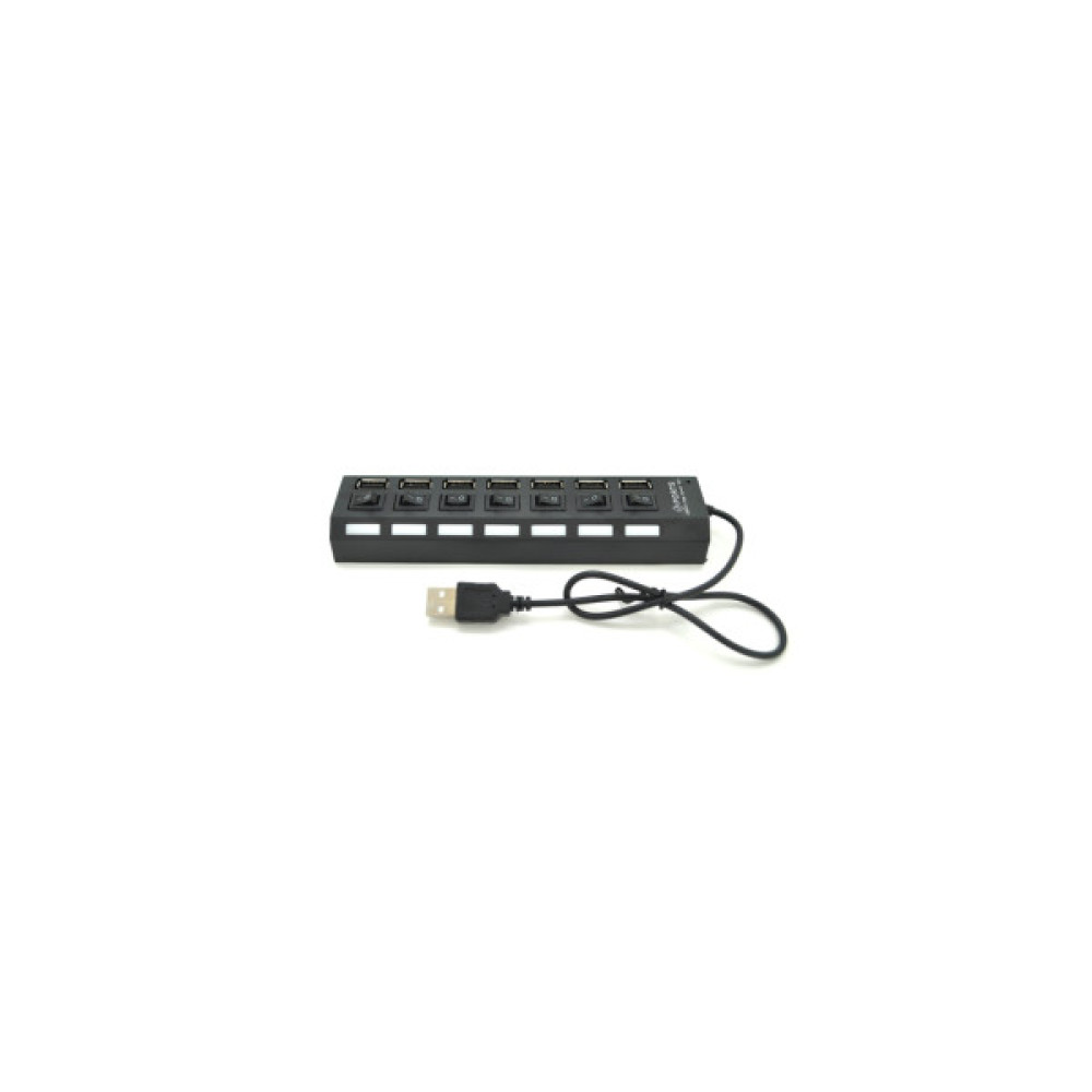 Концентратор Voltronic USB 2.0 to 7xUSB with switches black (YT-H7SHS-B)