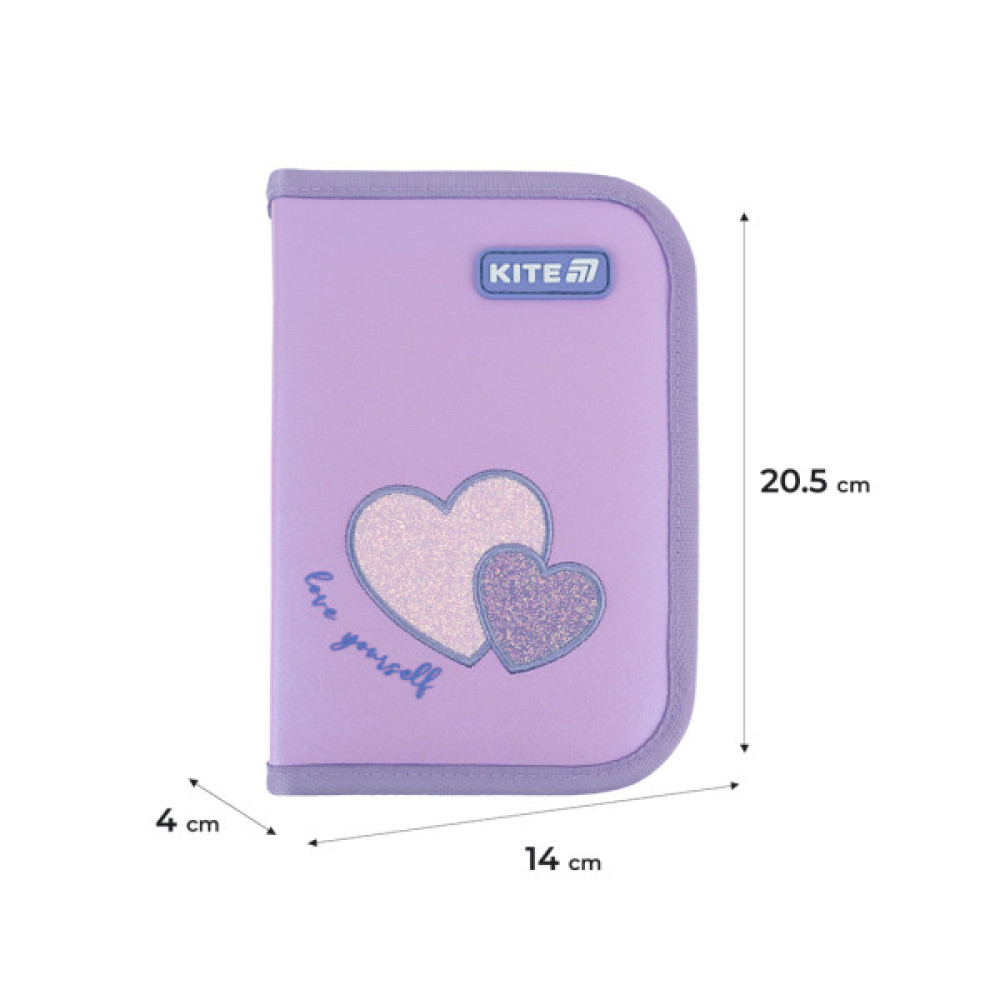 Пенал Kite 621 Sweetheart, 1 відділення, 1 відворот (K25-621-1)