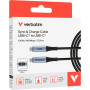 Дата кабель USB-C to USB-C 1.2m with display 100W black Verbatim (31848) Дата кабель USB-C to USB-C 1.2m with display 100W black Verbatim (31848)