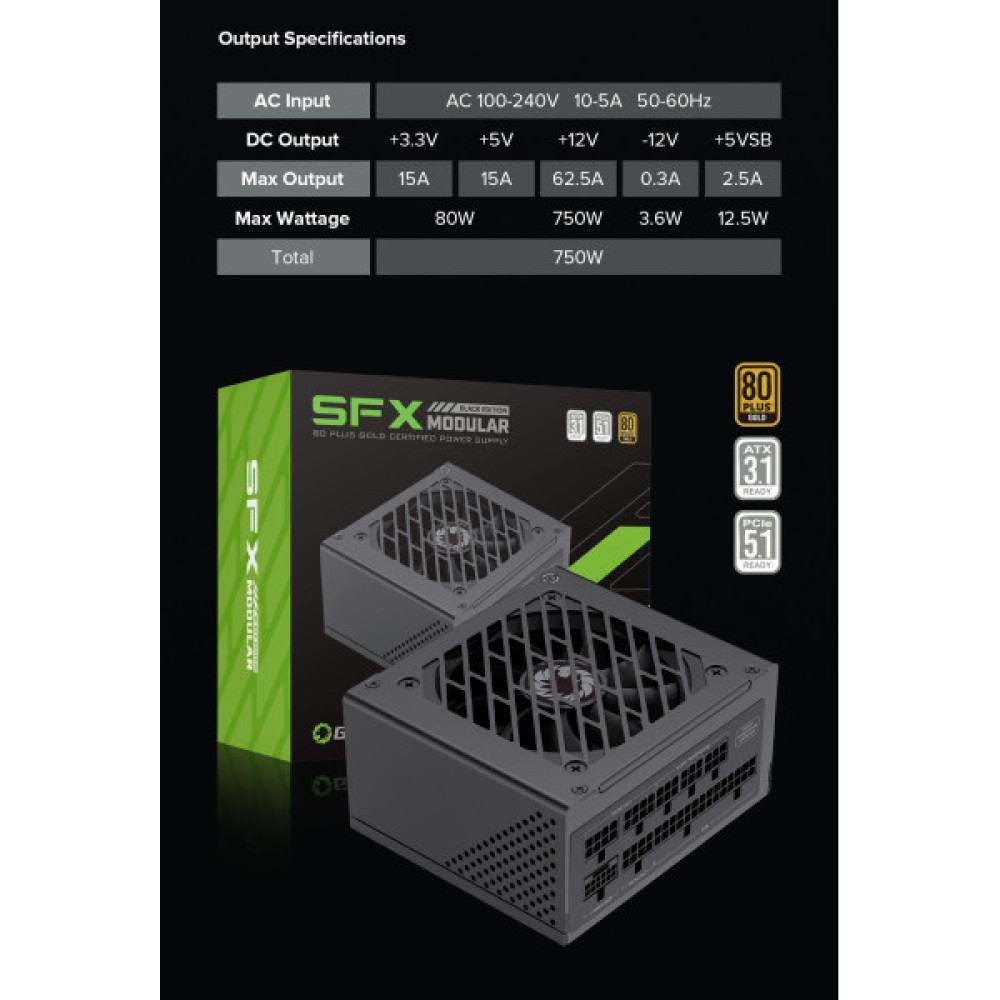 GAMEMAX GS-750G Black