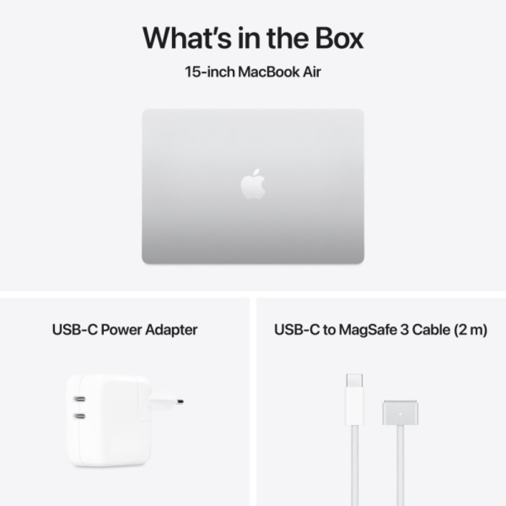 Ноутбук Apple MacBook Air 15 M4 A3241 Silver (MW1H3UA/A)
