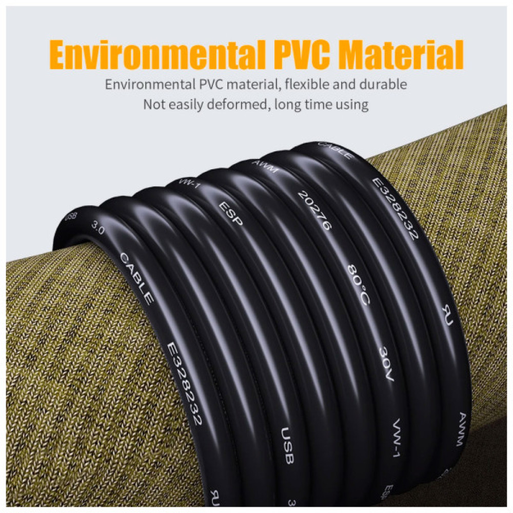 Дата кабель USB 2.0 AM/AM 0.5m 5Gbps Essager (EXCAA2-YTB01)