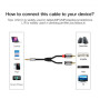 Кабель мультимедійний 3.5mm M to 2xRCA M 3.0m AV116 black Ugreen (10590)