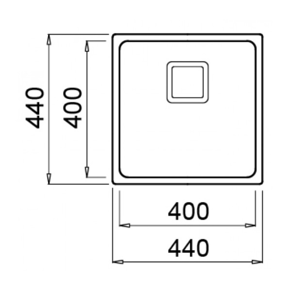 Мийка кухонна Elleci W-SQUARE 400