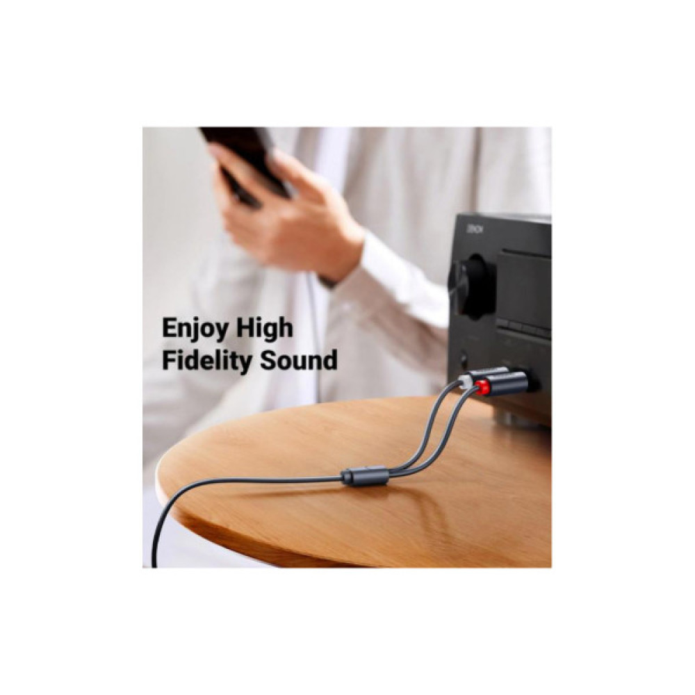 Кабель мультимедійний 3.5mm F to 2xRCA M 1.0m Black UGREEN (10588)