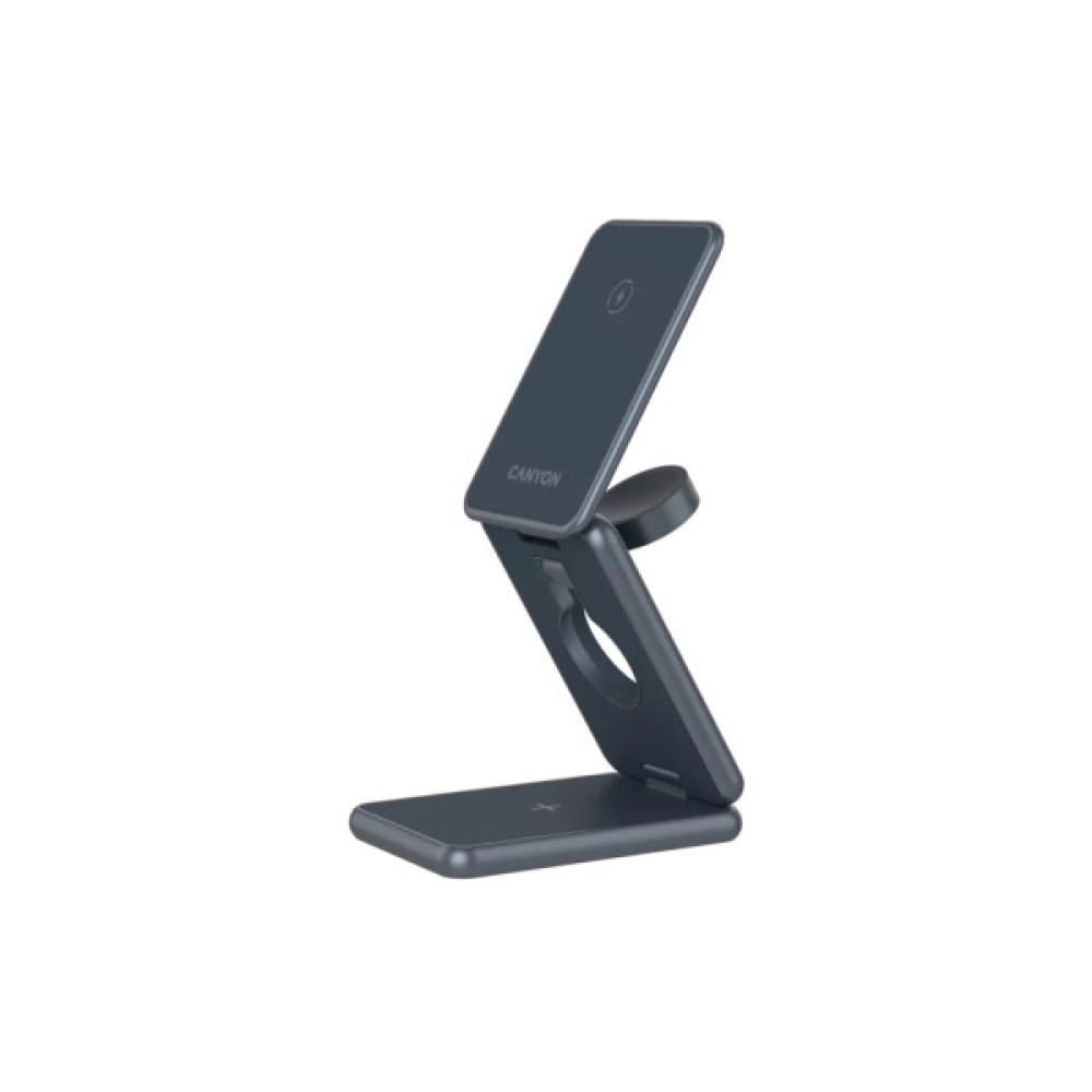 Зарядний пристрій Canyon Foldable wireless charger 15W 3in1 Metal (CNS-WCS309M)