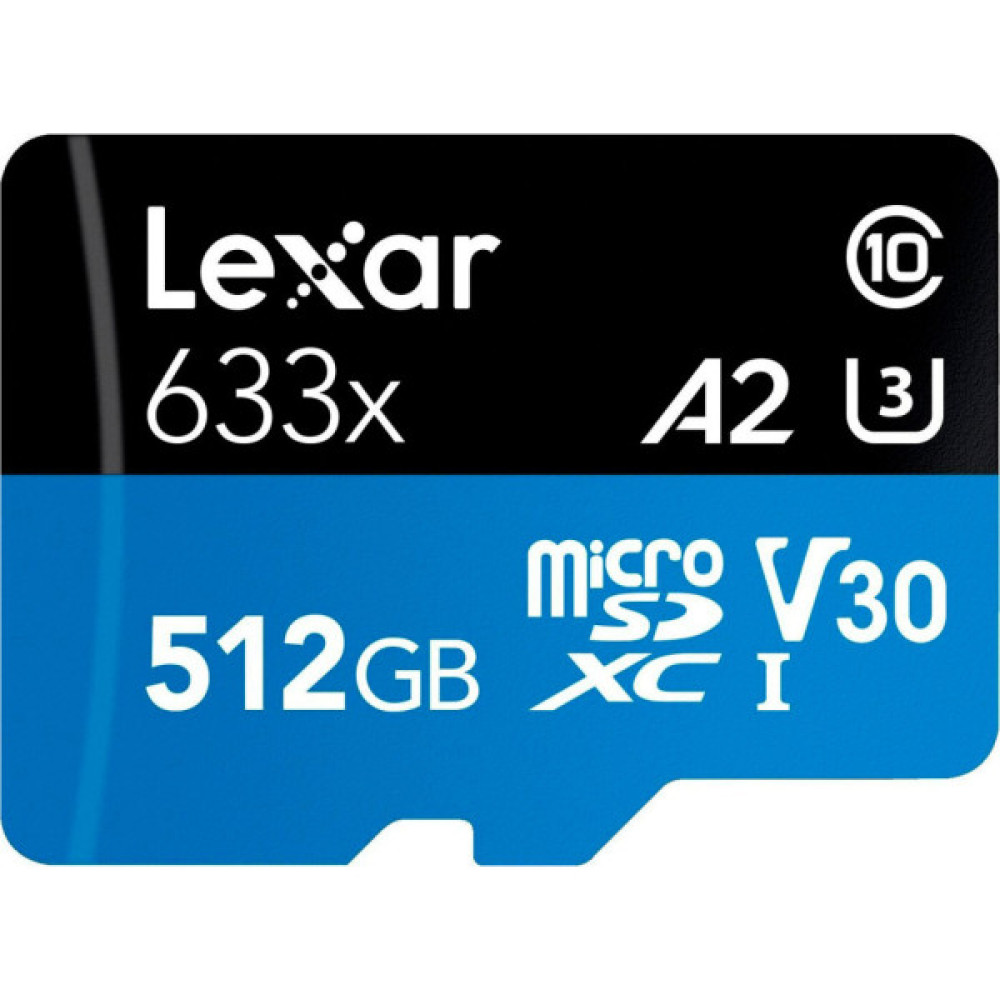 Карта пам'яті Lexar 512GB microSDXC class 10 UHS-I 633x (LSDMI512BB633A)