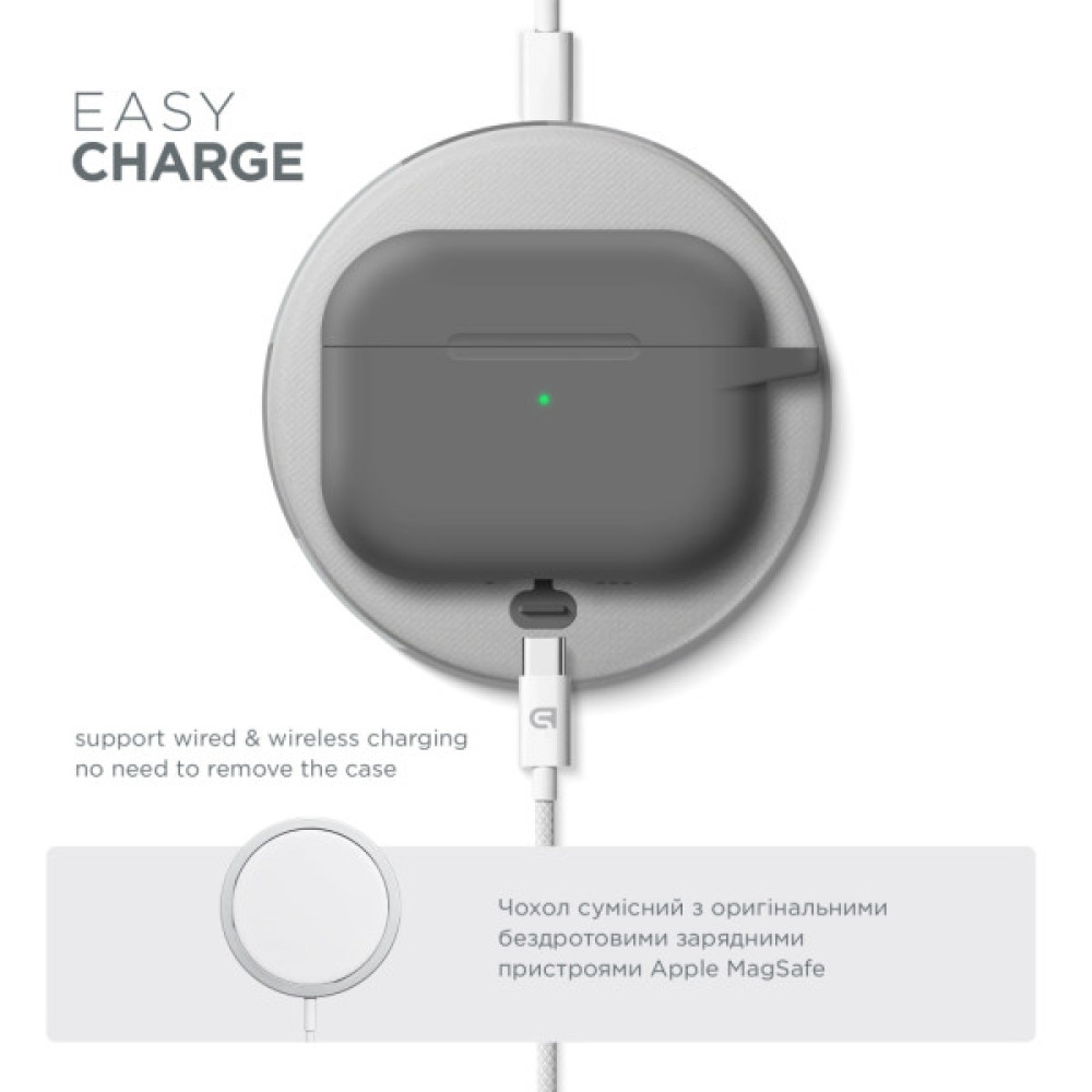 Чохол для навушників Armorstandart Hang Case For Apple AirPods Pro 3 Grey (ARM88270)
