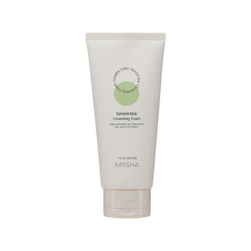 Пінка для вмивання Missha Creamy Latte Cleansing Foam Green Tea 172 мл (8809747946327)