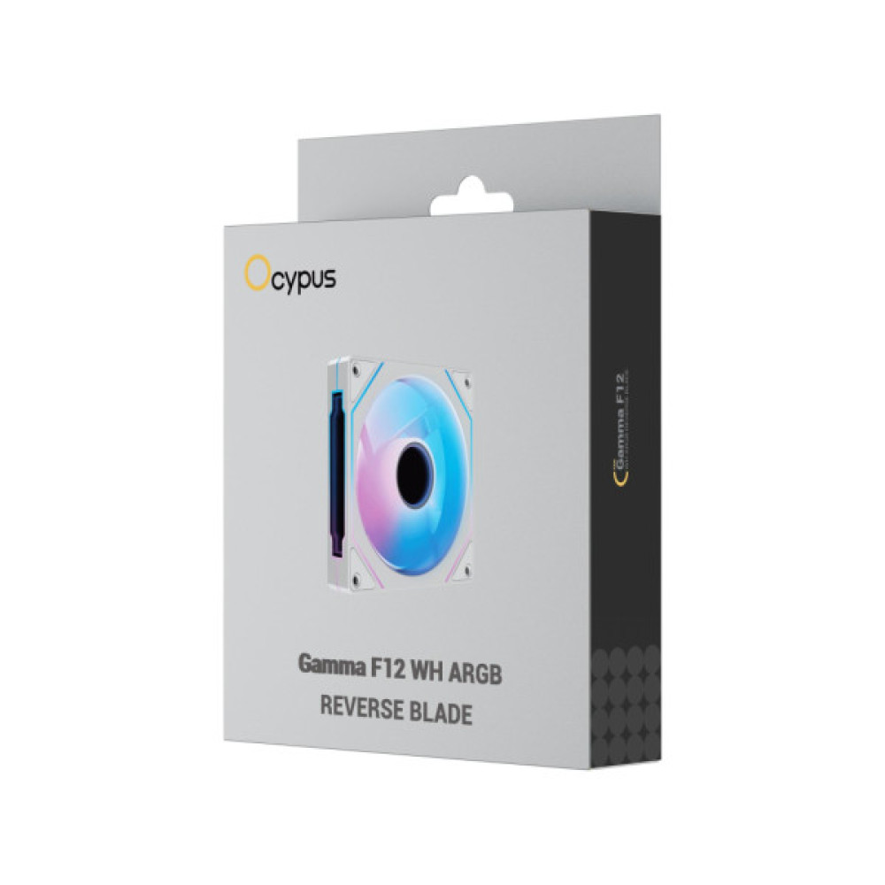 Кулер до корпусу OCYPUS GAMMA F12 WH ARGB REVERSE BLADE (GAMMA-F12-WH1AM01X-GL)
