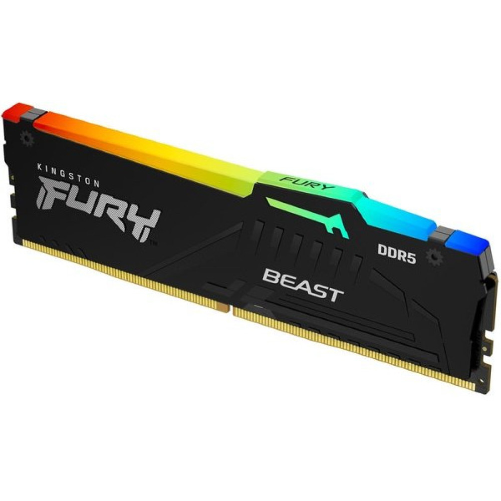 Пам'ять ПК Kingston DDR5 16GB 5200 FURY Beast   RGB