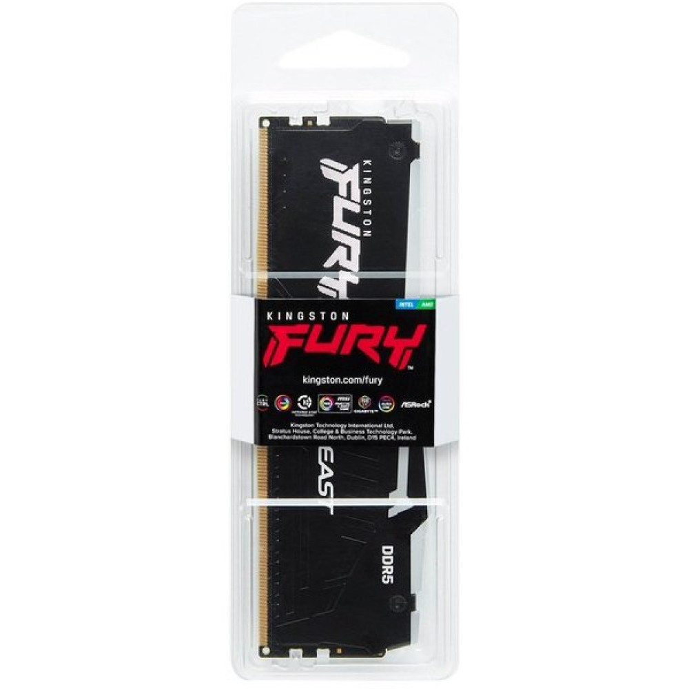 Пам'ять ПК Kingston DDR5 16GB 5200 FURY Beast   RGB