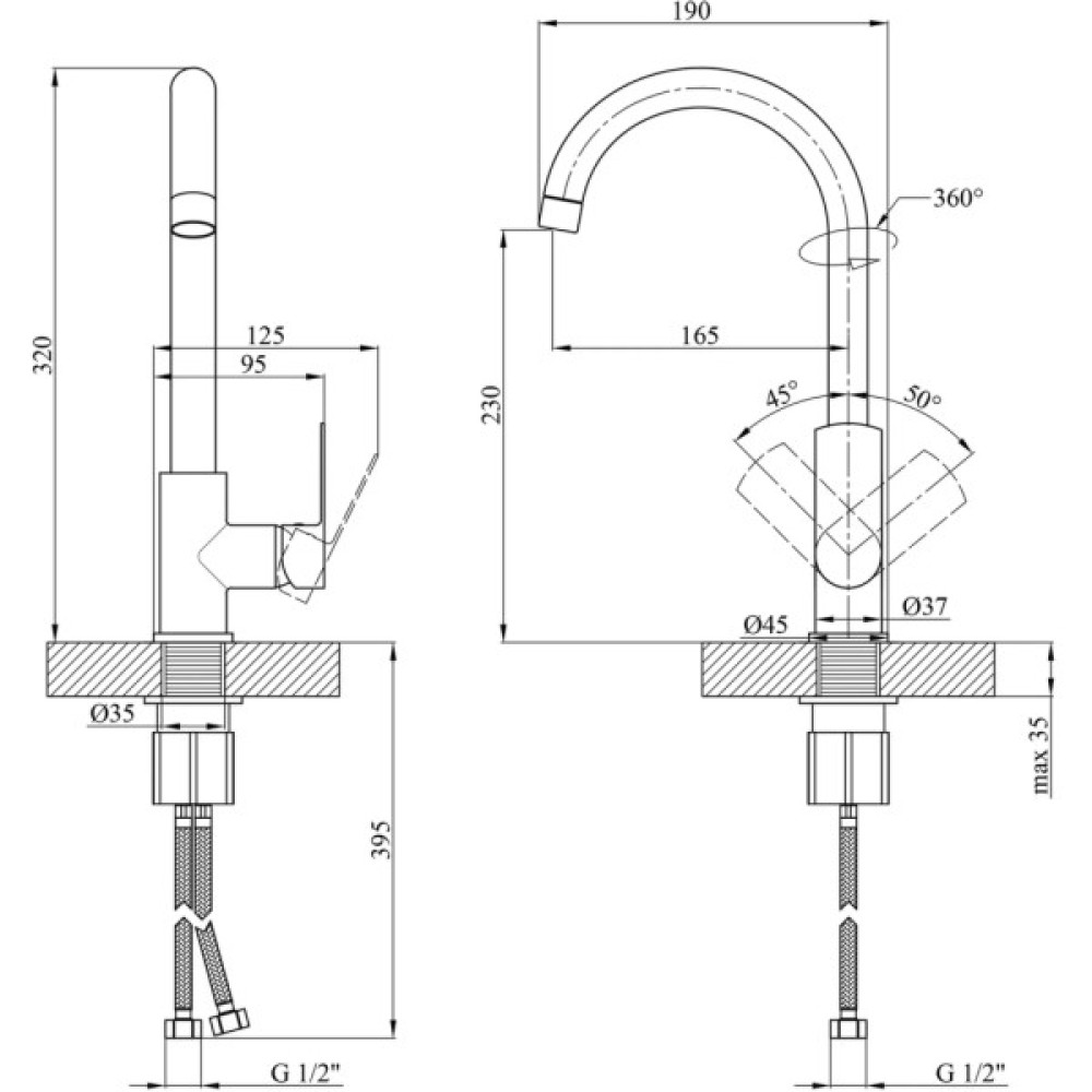 Змішувач Kroner Main-C030 (CV020441)