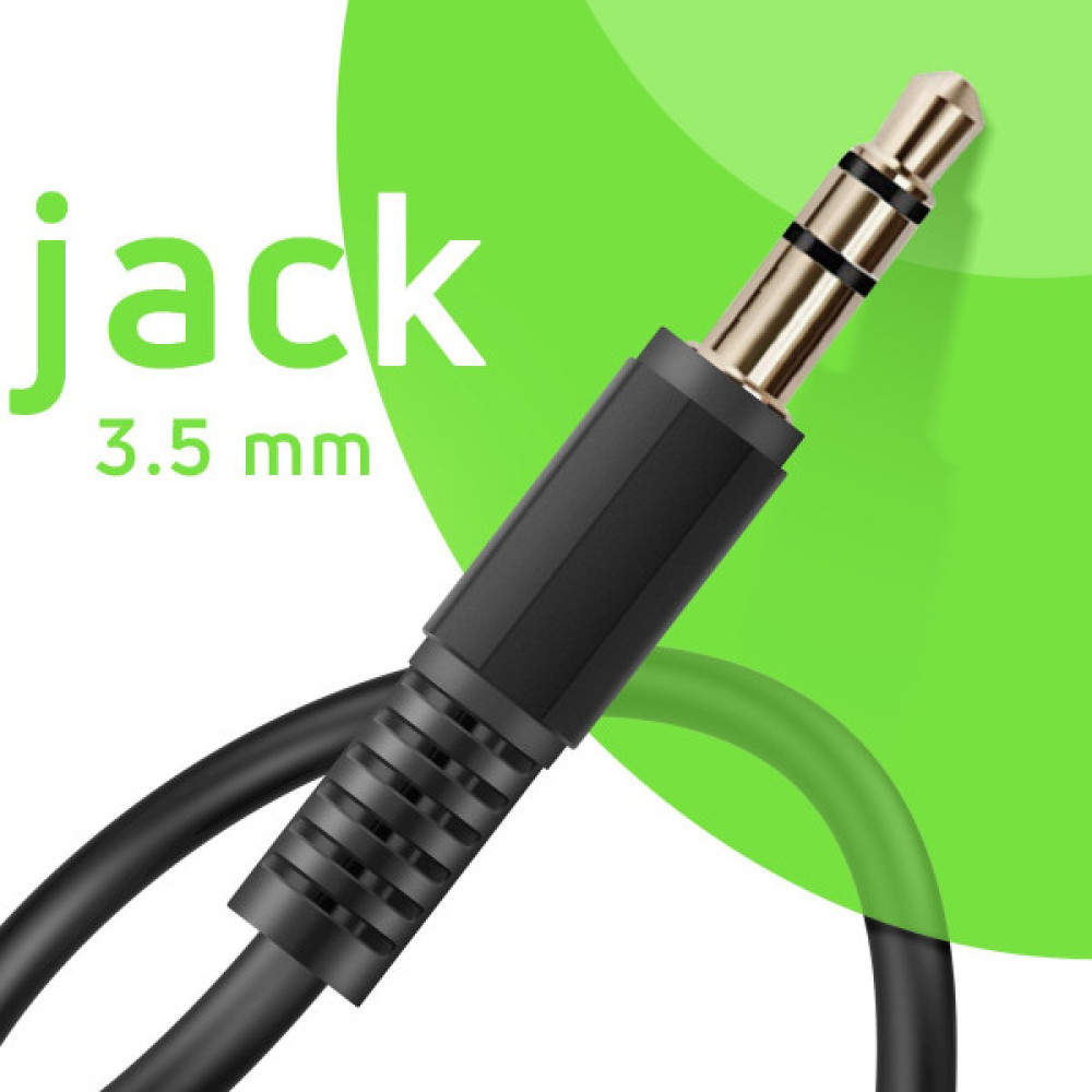 Кабель Belkin jack 3.5 > jack 3.5 (M/M) 1м, чорний