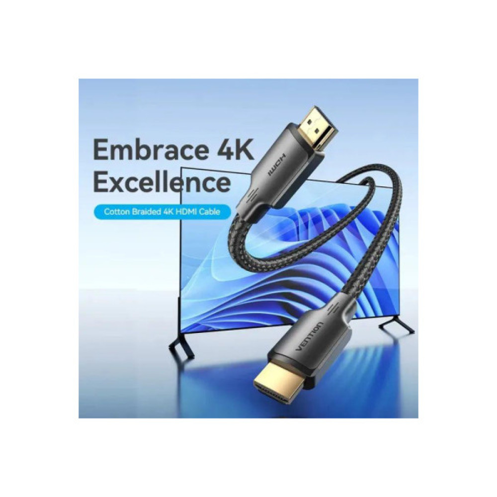 Кабель мультимедійний HDMI M to HDMI M 2.0m 4K60Hz black Vention (ALIBH)