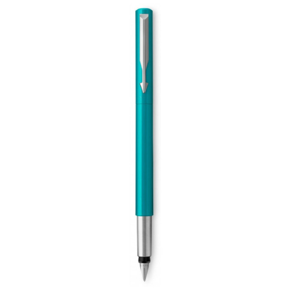 Ручка пір'яна Parker VECTOR 17 Blue-Green FP M Картриджі Parker Quink /5шт. сині змивані блістер (05 616b)