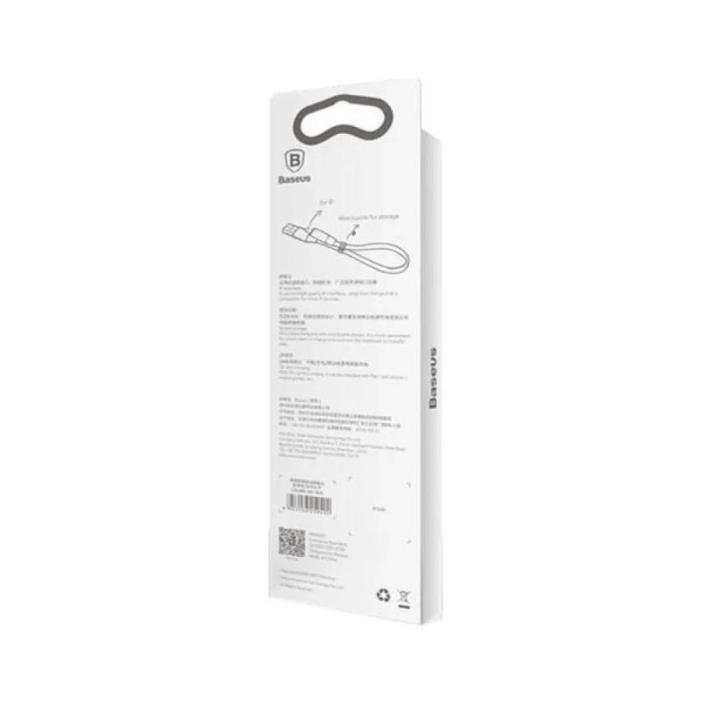 Дата кабель USB 2.0 AM to Lightning 0.23m 2A black/red Baseus (CALMBJ-B91)