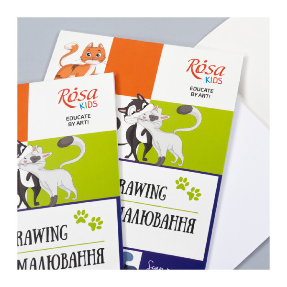 Альбом для малювання Rosa Kids склейка Cats А4 20 аркушів (4823098543046)
