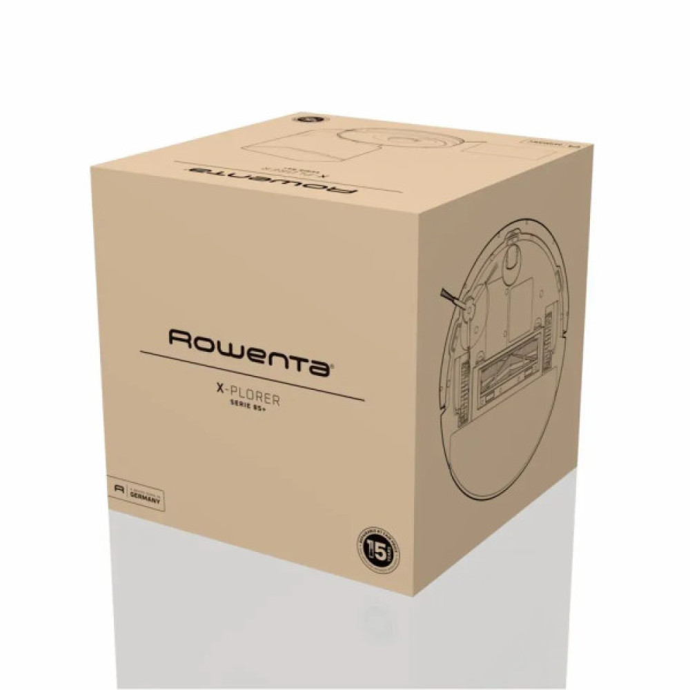 Робот-пилосос Rowenta миючий X-Plorer Serie 85+, 6000ПаВт, h=9.7см, 0.26л, конт пил -0.29л, автон. робота до 270хв, самоочистка, чорний