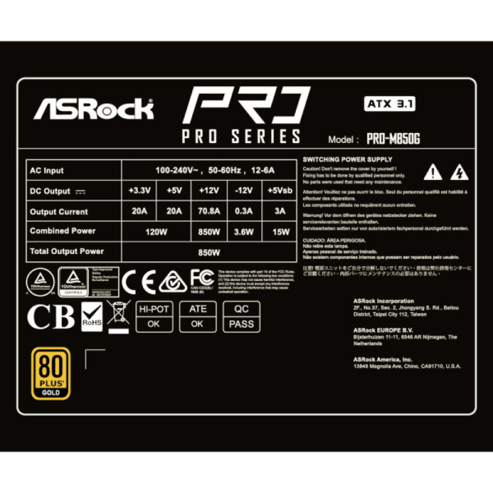 ASROCK PRO-M850G