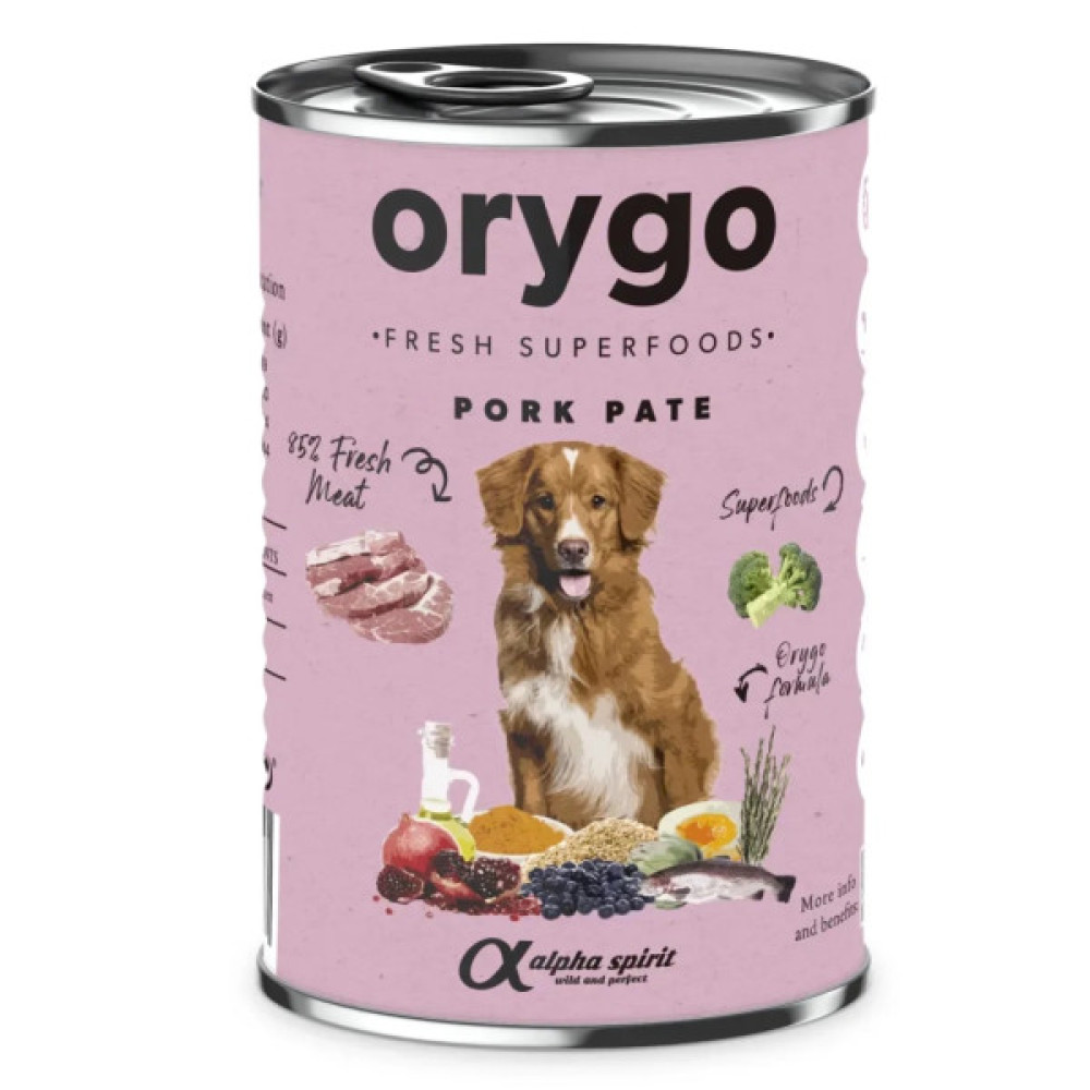 Консерви для собак Orygo Pork with broccoli 400 г (8436586312275)
