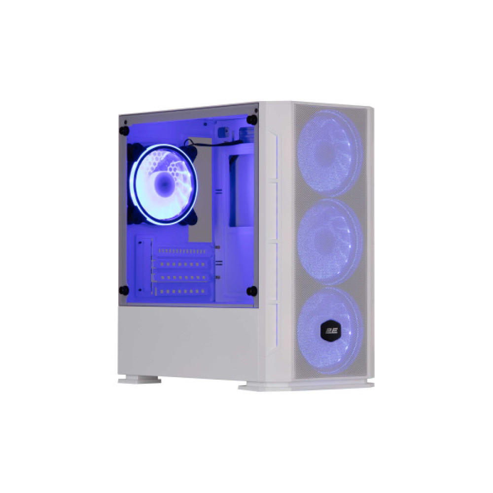 Корпус 2E GAMING Calleo GB700W без БЖ, 2xUSB3.0, 1xUSB2.0, 4x120мм ARGB, VGA 320мм, LCS ready, контролер з пультом, TG Side Window, mATX, білий