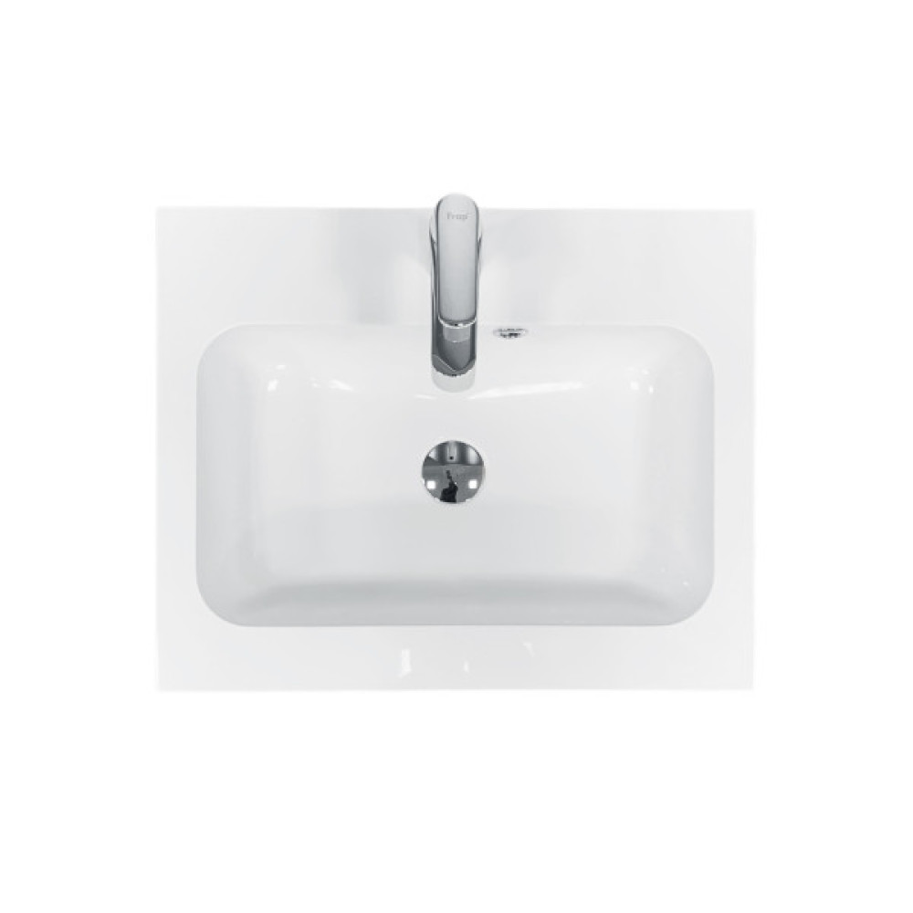 Раковина, умивальник Adamant FRATE, штучний камінь, прямокут., з отвором для змішувача, з отвором для переливу, 550x450x1525мм, накладний, білий