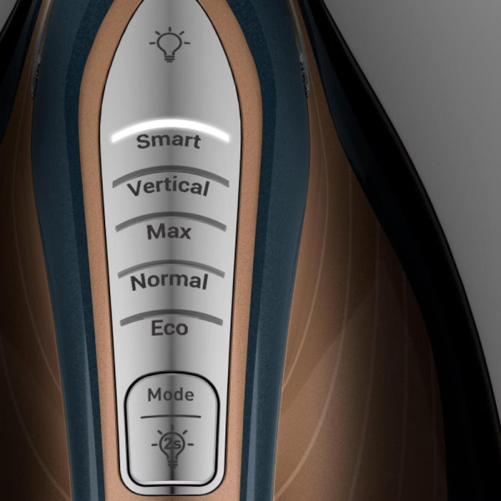 Праска-парогенератор Tefal Express Vision Max, 3000Вт, 1200мл, паровий удар -850гр, постійна пара - 215гр, керам. підошва, синьо-золотий